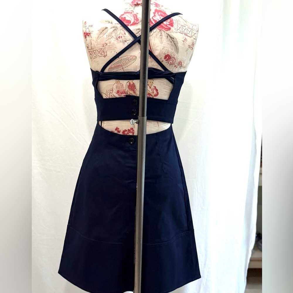 Proenza Schouler Strapless Navy Dress